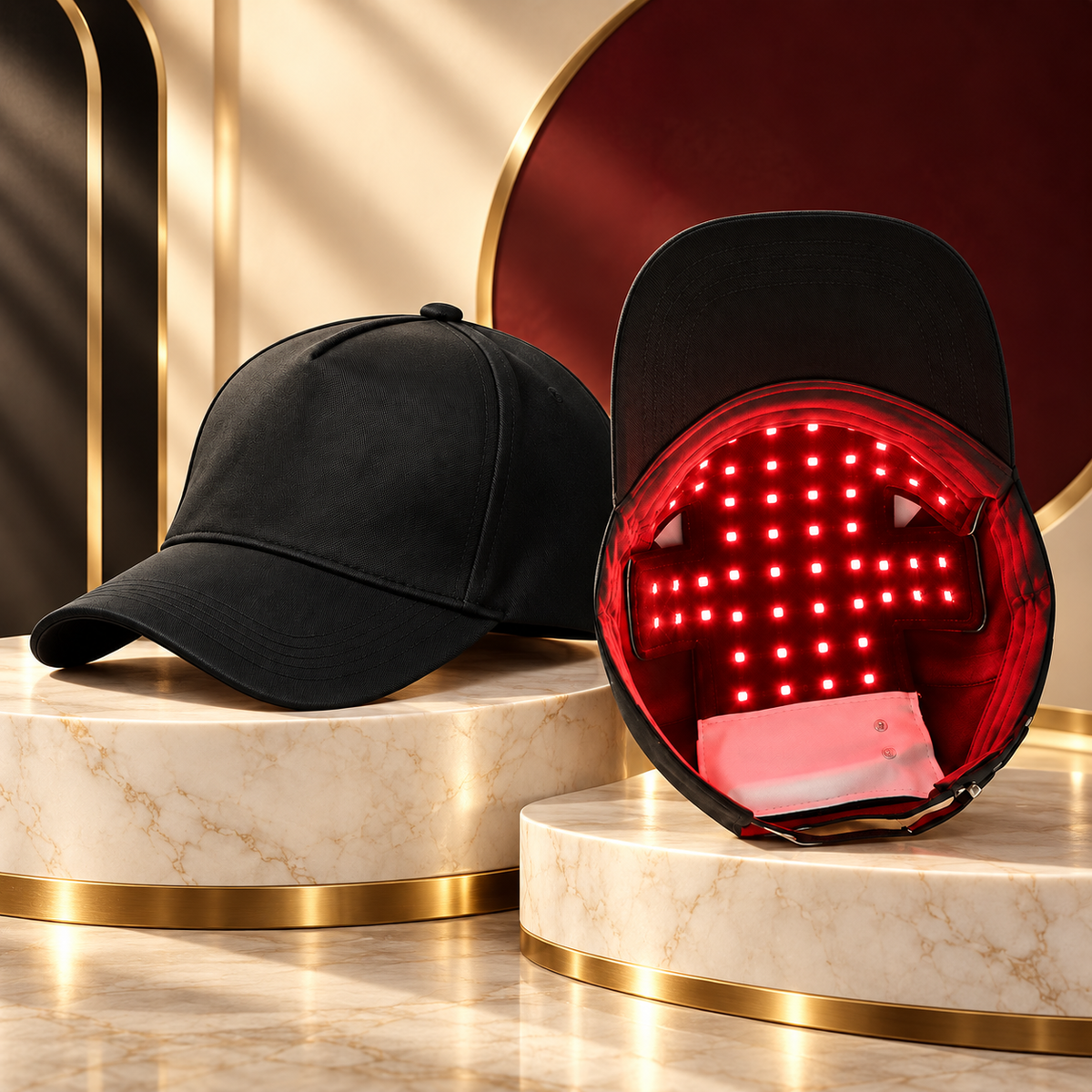 Moxxira RedCore: gorra negra y panel LED flexible interior