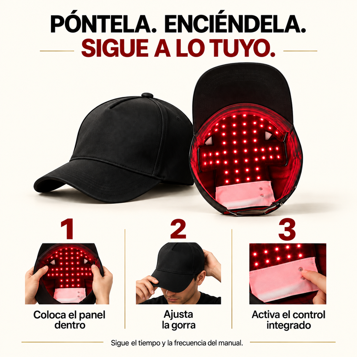Cómo usar RedCore: coloca el panel, ajusta la gorra y activa el control